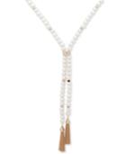 Ivanka Trump Gold-tone Pave & Imitation Pearl Chain Tassel Lariat Necklace