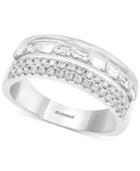 Effy Diamond Multi-row Band (3/4 Ct. T.w.) In 14k White Gold