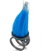 Betsey Johnson Xox Trolls Faux-fur Ring, Only At Macy's