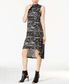 Kensie Mock-neck Printed Dress