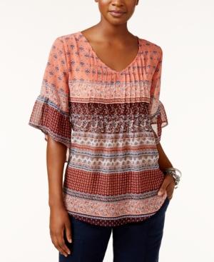 Style & Co Pintucked Peasant Top, Only At Macy's