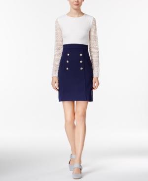 Maison Jules Lace-contrast Sailor Dress, Only At Macy's