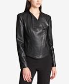 Dkny Faux-leather Moto Jacket, Created For Macy's