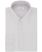 Calvin Klein Men's Steel Classic/regular Fit Non-iron Performance Rose Check Dress Shirt
