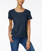 Karen Scott Cuffed Cotton Active T-shirt, Only At Macy's