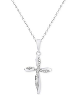 Victoria Townsend Cross Pendant Necklace In Sterling Silver