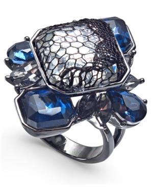 I.n.c. Hematite-tone Stone & Lace Statement Ring, Created For Macy's