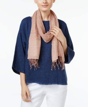 Eileen Fisher Linen-blend Striped Scarf