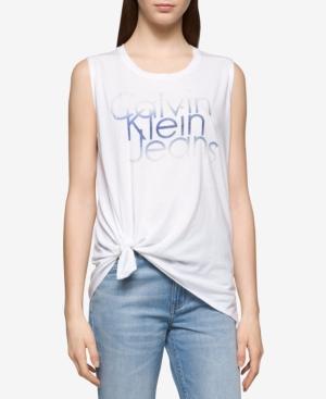 Calvin Klein Jeans Ombre Logo Graphic Top