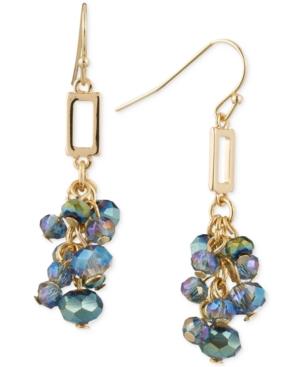 Anne Klein Beaded Cluster Drop Earrings