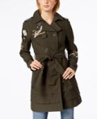 I.n.c. Embroidered Trench Coat, Created For Macy's