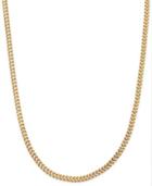 Hollow Franco Chain Necklace In 14k Gold