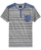 Guess Men's Stripe Henley T-shirt
