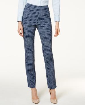 Charter Club Petite Printed Straight-leg Trousers, Only At Macy's