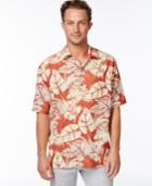 Tommy Bahama Great Barrier Leaf Floral-print Short-sleeve Shirt