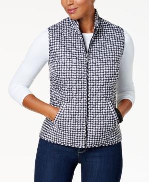 Karen Scott Houndstooth Puffer Vest, Created For Macy's