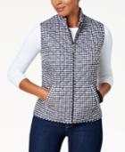 Karen Scott Houndstooth Puffer Vest, Created For Macy's