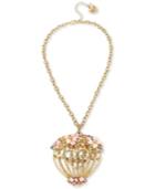 Betsey Johnson Gold-tone Birdcage Pendant Necklace
