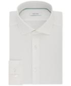 Calvin Klein Men's Steel Slim-fit Non-iron Performance Stretch Spread Collar White Dress Shirt