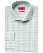 Hugo Men's Slim-fit Green Check Dress Shirt