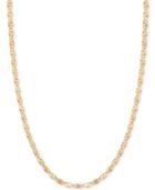 18 Tri-color Valentina Chain Necklace In 14k Gold, White Gold & Rose Gold