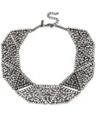 Inc International Concepts Hematite-tone Metallic Pave Geometric Statement Necklace, Only At Macy's