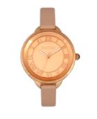 Bertha Quartz Madison Collection Light Pink And Rose Gold Leather Watch 36mm