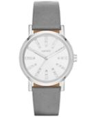 Dkny Women's Soho Gray Leather Strap Watch 38mm Ny2421