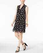 Connected Tie-neck Shift Dress