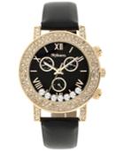 Style & Co Women's Boyfriend Black Strap Watch 38mm Sy008gbk - Only At Macy's