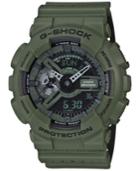 G-shock Men's Analog-digital Green/black Dual Layer Resin Strap Watch 51x55mm Ga110lp-3a