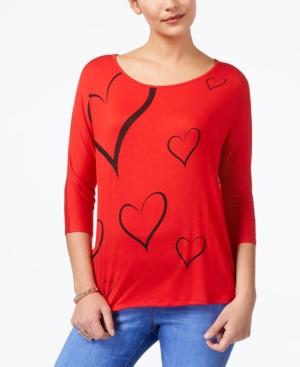 Thalia Sodi Heart-print Top, Created For Macy's