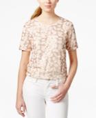 Maison Jules Lace Sequin Top, Only At Macy's