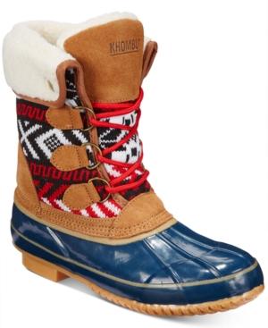 Khombu Women's Jenna Lace-up Cold Weather Booties Women's Shoes