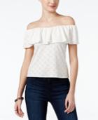 Bcx Juniors' Off-the-shoulder Eyelet Top