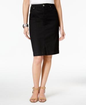 Style & Co Petite Denim Pencil Skirt, Created For Macy's