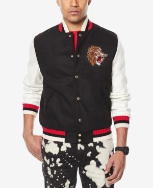 Sean John Men's Tiger Patch Varsity Jacket
