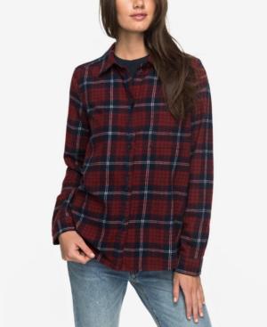 Roxy Juniors' Heavy Feelings Cotton Plaid Shirt