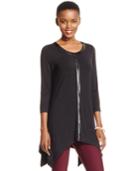 Grace Elements Faux-leather-trim Tunic