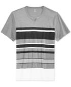 Inc International Concepts Men's Newman Stripe Split-neck T-shirt, Only At Macy's