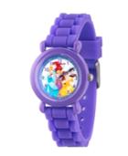 Disney Princess Ariel, Belle, Rapunzel, Cinderella Girls' Purple Plastic Time Teacher Watch