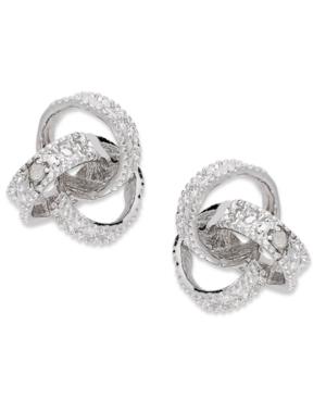 Victoria Townsend Sterling Silver Earrings, Diamond Accent Love Knot Stud Earrings