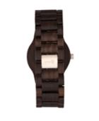 Earth Wood Bonsai Wood Bracelet Watch W/day/date Brown 45mm