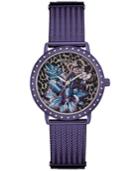Guess Women's Purple Stainless Steel Mesh Bracelet Watch 35mm U0822l4