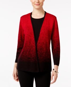 Alfred Dunner Layered-look Ombre Sweater