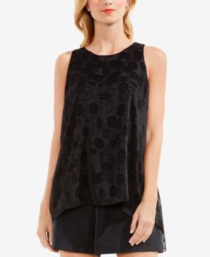 Vince Camuto Clip Dotted High-low Hem Top