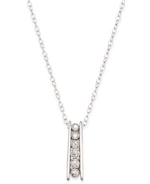 Trumiracle Diamond Necklace, Sterling Silver Round Diamond Pendant (1/10 Ct. T.w.)