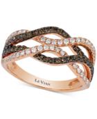 Le Vian Chocolatier Diamond Interwoven Ring (3/4 Ct. T.w.) In 14k Rose Gold