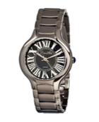 Bertha Quartz Maude Collection Silver And Black Stainless Steel Watch 40mm