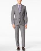 Marc New York By Andrew Marc Men's Gray Pindot Slim Fit Suit